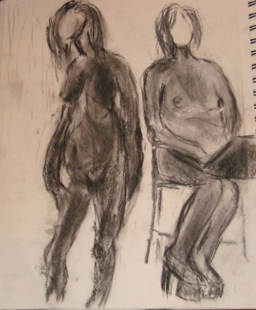 Charcoal images from Figure Drawing workshop on body acceptance in Montreal on Oct. 20, 2013.