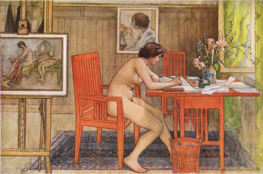 800px-Carl_Larsson_Model_writing_postcards_1906